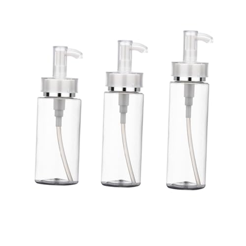 ERINGOGO 3 Piezas Botellas de Acrílico Transparentes Recipientes Recargables Portátiles para Loción y Cuidado Dispensadores Compactos para Viaje