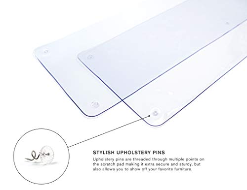 The Original LAMINET Deluxe Cat Scratch Shields - Protect Your Furniture with Our Deluxe Heavy Duty Furniture Scratch Shields - Set of 2 Heavy Duty Flexible Plastic Shields - (11L x 5.5W - INCHES) - Thumbnail 4