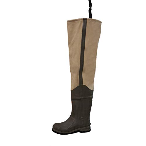 FROGG TOGGS Bull Frogg 3-ply PVC Canvas Bootfoot Hip Wader, Cleated or Felt