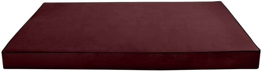 Contrast Pipe 6" Twin-XL Size 80x39x6 Velvet Indoor Daybed Mattress Fitted Sheet |Cover ONLY|-AD368
