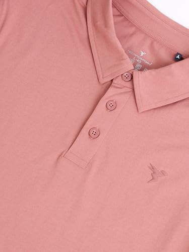 Image of TECHNOSPORT Mens Slim Fit Solid Full Sleeve Cotflex Polo T-Shirt for Regular and Casual Uses