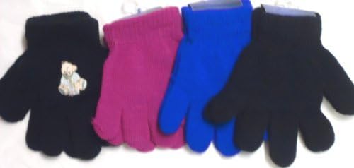 Set of Four Pairs One Size Magic Gloves for Infants and Toddlers Ages 1-4 Years
