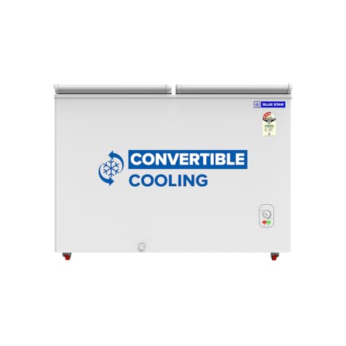 Image of Blue Star HT3-M325, 325 Liter Hard Top Double Door Deep Freezer (301 Liter, White, 3-star)