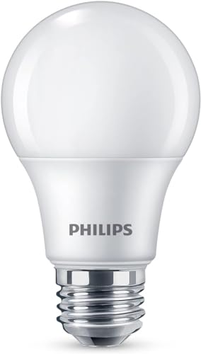 Image of Philips LED Basic Frosted A19 Non-Dimmable, Eye Comfort Technology, 450 Lumen, Daylight(5000), 5.5W=40W, E26 Base, 4PK