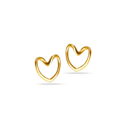 Image of Rubans Demi Fine Stainless Steel Stud Earrings Daily Gift for Women & Girls