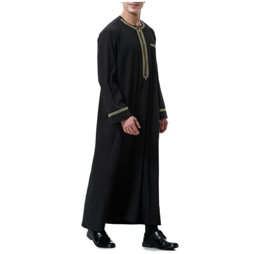 Reviews de Ropa de Hípica para Hombre - los preferidos. 42 Kaftan para hombres, manga larga islámica Thobe, Dubai Caftan, ropa musulmana, caftans para hombres (L, 170-180 cm)