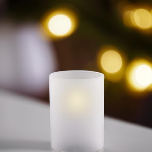 WGVI Hurricane Candle Holder Sleeve, W: 4", Ht: 6", Frosted Glass Cylinder Open Both Ends, Chimney Tube Shade, 2 Pieces by WGVI - Used condition - US$12.39