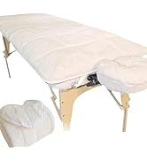 Professional Fleece Massage Table Pad Set,Natural, Hypoallergenic, Extral Soft Massage Bed Topper...