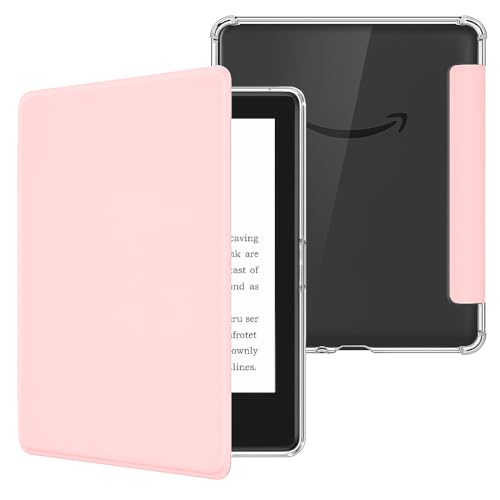Capa Para Kindle 11ª Geração 6” (Modelos 2022 e 2024 – C2V2L3 e RS23CV) – Proteção Leve e Rígida com Traseira Transparente – Auto Hibernação – Fechamento Magnético (Rosa)