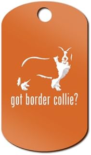 Got Border Collie Engraved Keychain/GI Tag Mister Petlife v2 Sheep Dog Orange