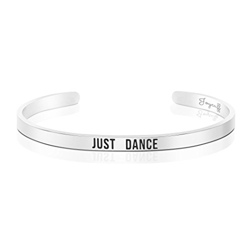 JoycuFF Dancer Gifts for Girls Dainty Skinny Cuff Bracelet Just Dance Graduation Jewelry for Women
