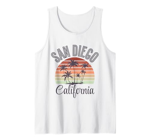 San Diego Beach California Summer Vacation Vintage Tee Débardeur