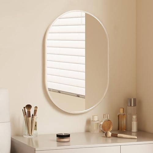 Miroir de salle de bain ovale suspendu pour entrée et coiffeuse