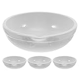 BUGUUYO 4 cápsulas de evaporación de porcelana de 100 ml - Recipiente redondo resistente a altas temperaturas con vertedor para calentar líquidos y experimentos científicos - Diámetro exterior de