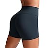 CRZ YOGA Womens Butterlift High Waist Scrunch Butt Biker Shorts 4 Inches - No Front Seam Workout Yoga Gym Booty True Navy Medium