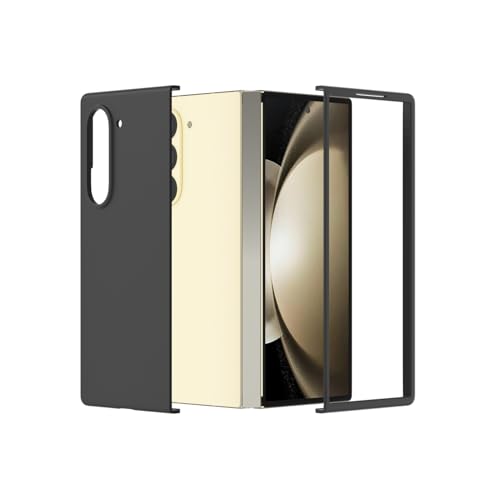 電話アクセサリ Samsung Galaxy Z Fold 6 ケースと互換性あり、スリムで薄い保護機能 ケースと互換性あり、ハード PC 付き傷防止カバー、フェザー と同じくらい軽い電話ケース 電話カバー(Black)