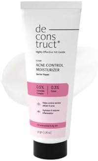 Deconstruct Acne Control Moisturiser with Ectoin & Ceramides for Acne Prone & Oily Skin | Lightweight & Non-Sticky | Soothing & Barrier Repair | Non-Comedogenic | For Men & Women | 50g Deconstruct Acne Control Moisturiser with Ectoin & Ceramides for Acne Prone & Oily Skin | Lightweight & Non-Sticky | Soothing & Barrier Repair | Non-Comedogenic | For Men & Women | 50g