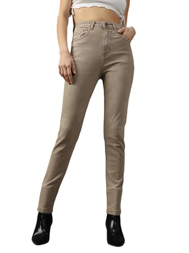 Image of High Star Women Cotton Washed Skinny Fit High-Rise Jeans
