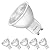 Fionaled GU10 LED Bulbs, 50W Halogen Replacement, 3000-Kelvin Soft Warm White,Not Dimmable, 38° 2 Prong MR16 LED Spotlighting Bulbs, Flciker Free, No Lead No Dazzing, 6-Pack
