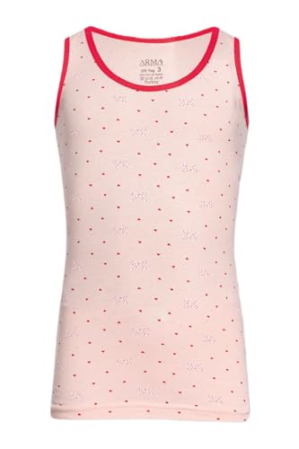 Girls' Tank Top, 3-Pack Cotton Blend, Wide Strap Undershirt, Pink Solid and Pattern, Made in Turkey