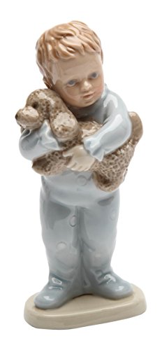 StealStreet SS-CG-20829 4.5" Little Standing Boy in Blue Pajamas Holding Puppy Figurine