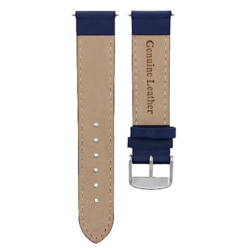Image of ADAMO 22mm Croco Design Genuine Leather Watch Strap for Men & Boys | Ultra Slim 3mm Thickness Compatible with Tita-n Edge & Similar Watches | Formal & Casual Wear | Silver Buckle | Strap Only