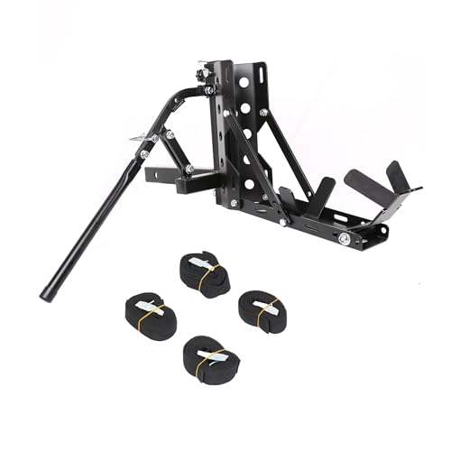 ECOTRIC 800LBS Motorcycle Trailer Hitch Scooter Hauler Mount Rack 2' Motorcycle Tow Carrier Receiver Heavy Duty Steel