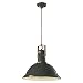 Produktbild Ferroluce, C1690, Vintage-Hängelampe mit 1 Leuchte aus der Industrial-Kollektion, Durchmesser 40 cm, schwarzes Finish