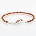 CRYSTALINES Natural Spessartite Garnet Gemstones Beads Bracelets, Real Crystals Dainty Jewelry, Handmade, January Birthstone, Silver Plated, Adjustable Chain 7+1inch, Beaded Bracelet, Women Jewelry
