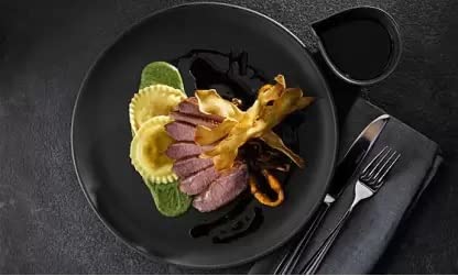 Image of Round Microwave Safe Dinner Plates for Serving Office /Party /Home /Dining Table /Kitchen /Restaurant (Set of 6 Plates)