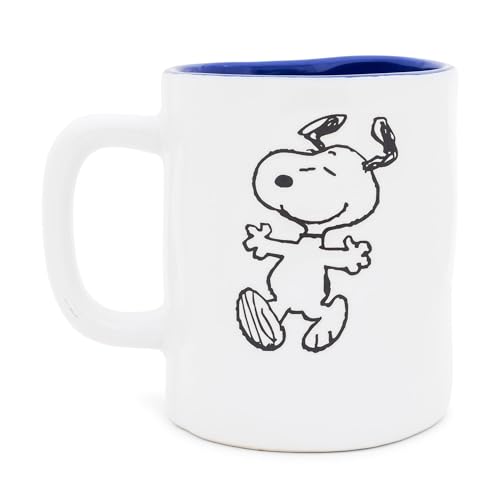 Taza de cerámica Snoopy Peanuts 25 onzas miniatura 2
