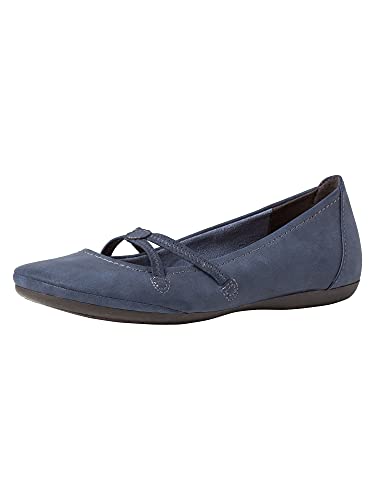 Tamaris Damen 1-1-22110-26 Ballerinas, Ballet, Blau, 39 EU