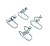 Anmeilexst 4 Pcs Galvanized Steel Pipe Clip, Cross Tube Buckle, Maximum Clampable Tube Diameter 1.3" Card 1.3" Steel Pipe