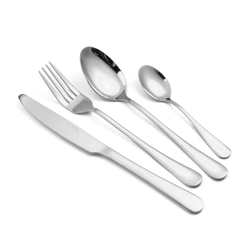 Set Cuchillos Cubiertos 24 Piezas Acero Inoxidable