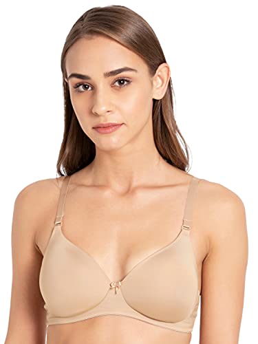 Image of Jockey 1819 Women's Wirefree Padded Microfiber Nylon Elastane Stretch Full Coverage Multiway Styling T-Shirt Bra with Magic Under