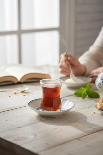 Etnik Porselen Çay Tabağı 10cm 6’lı - Görsel 5