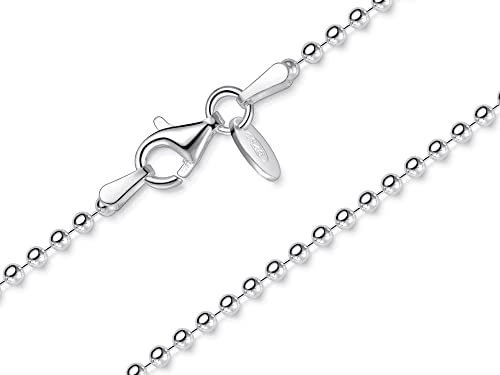 Chaîne de boule en argent 925 de 2mm pour collier de 40cm à 100cm