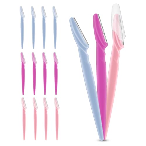 12 Pieces Eyebrow and Facial Dermaplaning Razors
