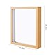 3D Bilderrahmen zum Befüllen, 20x25x3cm Objektrahmen Bilderrahmen Tief zum Befüllen Bilderrahmen Quadratisch Holzrahmen Ideal für Fotos Blumen Hochzeitsstrauß DIY Weihnachten Deko Wand(Holzfarbe)