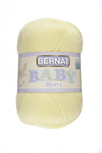 Bernat Baby Sport BB Baby Yellow Yarn - 1 Pack of 12.3oz-350g - Acrylic - #3 Light - 1256 Yards - Knitting-Crochet