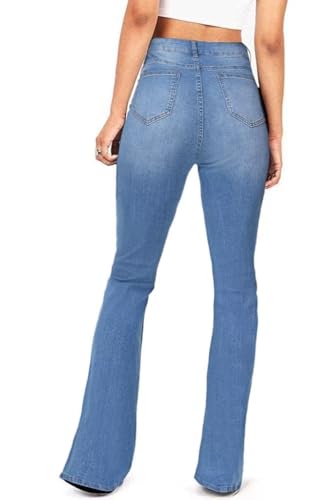 Image of KDF Flare Jeans for Women Women's Bootcut Bell Bottom Jeans High Waisted Stretch Slimming Pants