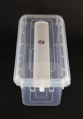 Image of NMII Plastic Bangle Storage Box | Transparent Multipurpose Jewelry Organizer with Lid & One Rod Bangle Box Lightweight | Ideal for Storing Bangles, Bracelets, Kada and Accessories Home Travel