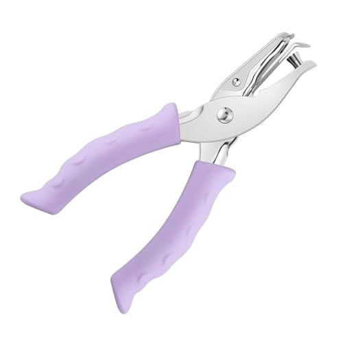 1PCS Single Hole Punch Ticket Punch Hole Pliers Puncher with Comfort Grip for Paper Cardstock Crafts and Office Use