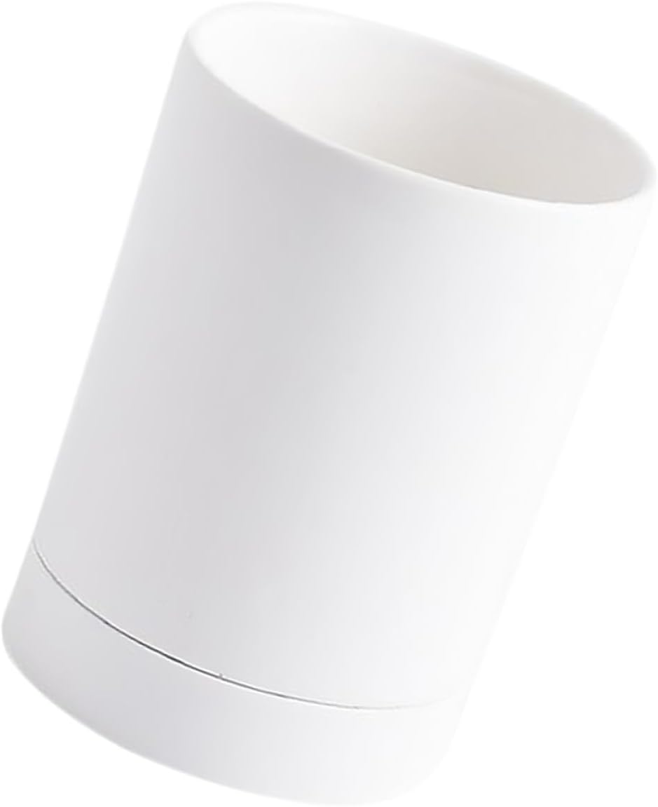 Zerodeko Ceramic Chopstick Holder Multipurpose Utensil Crock White Kitchen Tool Organizer Countertop Drain Rack for Household Flatware Storage