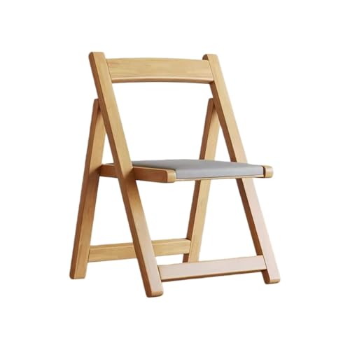 YNYNダイニングチェア 折りたたみ椅子 リビングルームの椅子 天然木 無垢材 食卓椅子 クッション付き マルチチェア ホームオフィス 木製 イス 組立不要 収納便利 エコペイント 通気性 おしゃれ 省スペース シンプル 持ち運び便利 軽量 (ナチュラルウ