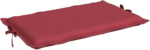 Miniatura 5 de vidaXL Cojín para tumbona  Almohadilla para tumbona para exterioresinteriores en color rojo vino, tela Oxford resistente al agua, relleno de fibra