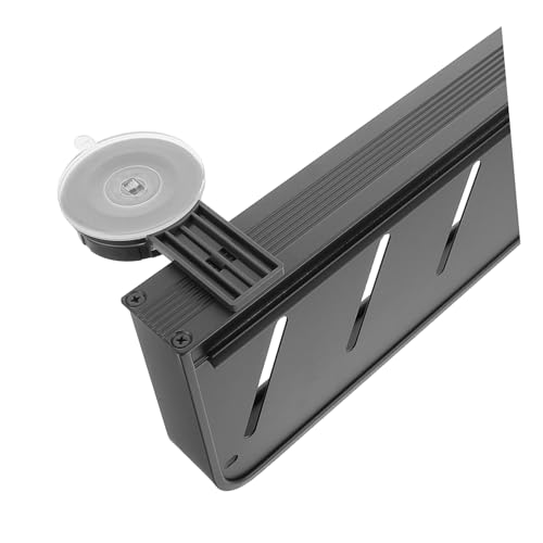 Étagère murale de salle de bain sans perçage avec support stable en verre - 5
