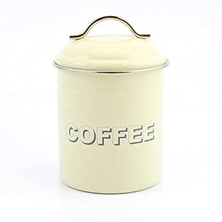 Home Sweet Home Retro Cream Coffee Canister