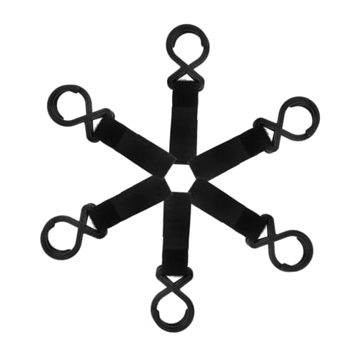 KOCKSHION 6Pcs Stroller Accessory Clips Multi Functional Hanging Hooks with Fastener for Bags Durable and Easy to Install for Convenient Storage