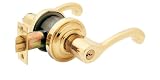 Baldwin 5245.003.LENT Classic Lever Keyed Entry Set, Lifetime Polished Brass